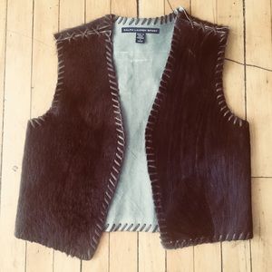 Vintage Ralph Lauren Cowhide Vest